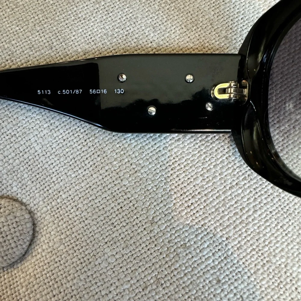 Chanel Camellia Sunglasses Black with White Flowers + Quilted Chanel Case - Picture 6 of 12